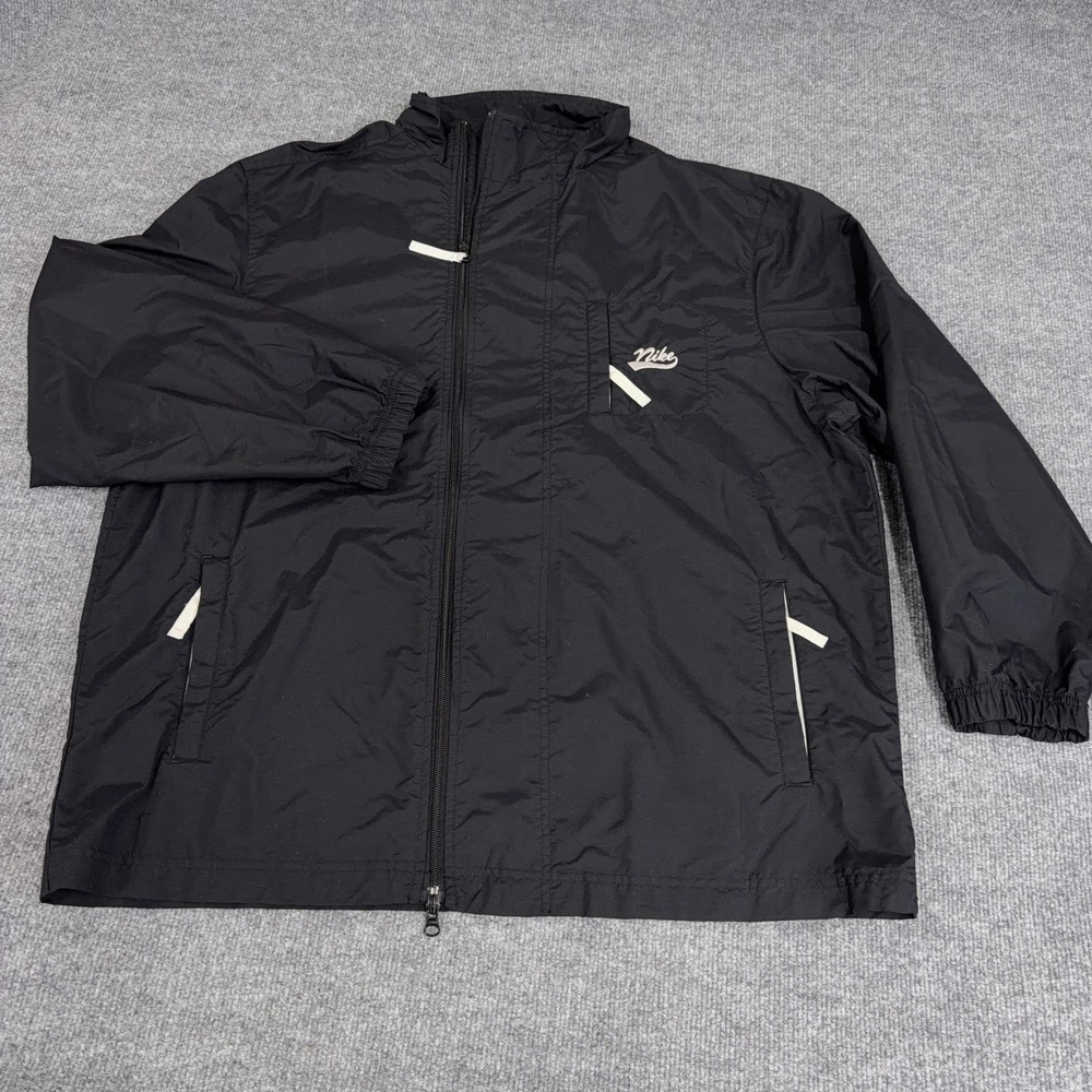 Vintage Nike Jacket Mens Large Script Embroidered Logo Nylon Windbreaker Y2K - Picture 2 of 10